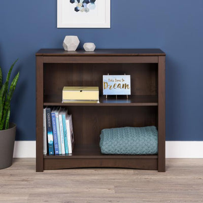 32" 2-Shelf Bookcase in Espresso