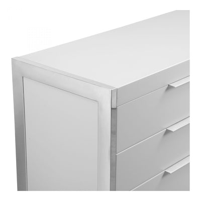 75" Modern White Storage Credenza