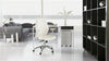 Modern White Leatherette Office Chair