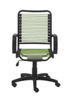 Black Office Chair with Green Bungee Supports