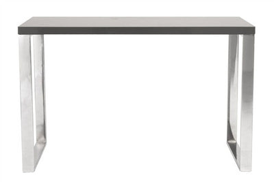 Premium Gray Lacquer and Chrome 48" Modern Desk