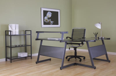 Classic Black Bungee-Back Wheeled Office Chair