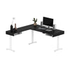 71" L-Shaped Sleek Black & White Standing Desk