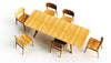 Solid Bamboo 72" Caramel Modern Desk or Conference Table with Extension