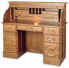 Solid Wood Double Pedestal Executive Desk with Hutch