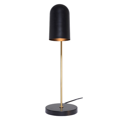 Matte Brass Desk Lamp with Black Shade