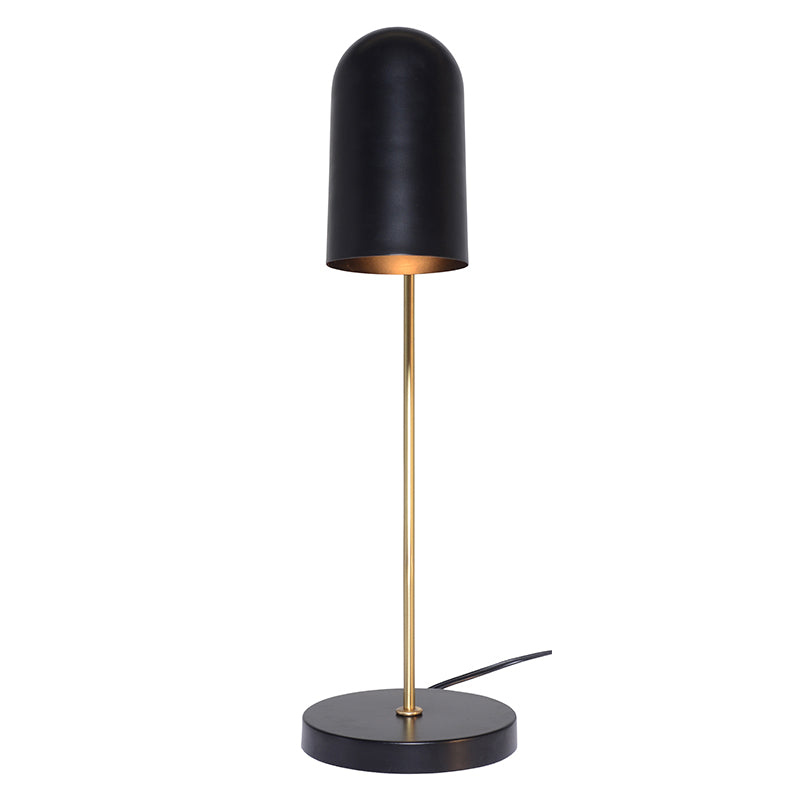 Matte Brass Desk Lamp with Black Shade by Nuevo 