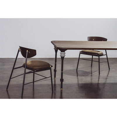 78" Elegant Smoked Oak Executive Desk or Meeting Table w/ Concrete