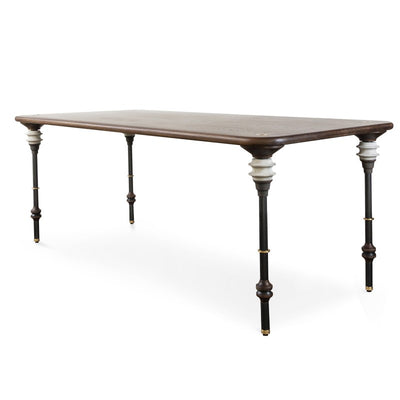 78" Elegant Smoked Oak Executive Desk or Meeting Table w/ Concrete