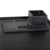 63" Solid Charred Oak Office Desk w/ Sleek Black Concrete Legs