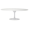 77" Classic Oval Meeting Table in White