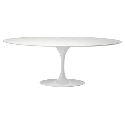 77" Classic Oval Meeting Table in White
