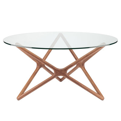 44" Round Ash & Glass Meeting Table