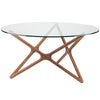 44" Round Ash & Glass Meeting Table