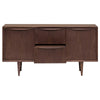 Wide Mid-Century Walnut Storage Credenza