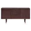 Wide Mid-Century Walnut Storage Credenza