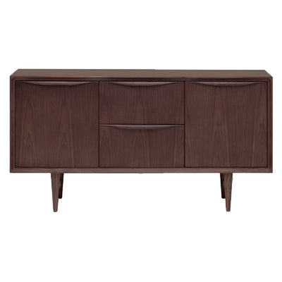 Wide Mid-Century Walnut Storage Credenza