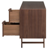 Bold Wide Mid-Century Walnut Storage Credenza