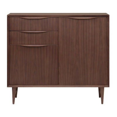 Mid-Century Sleek Walnut Storage Credenza