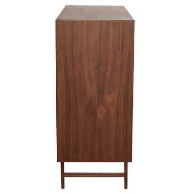 Mid-Century Sleek Walnut Storage Credenza