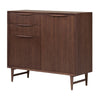 Mid-Century Sleek Walnut Storage Credenza