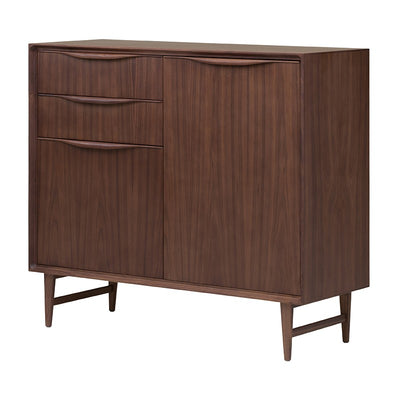 Mid-Century Sleek Walnut Storage Credenza