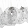 Sophisticated 19 Bulb Pendant Light with Clear Glass Orb Shades