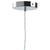 Chrome Steel and Clear Glass Pendant Light