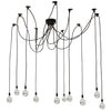 Retro Black Pendant Light with Adjustable Suspension