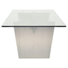 Stunning Clear Glass & Stainless Steel Conference Table