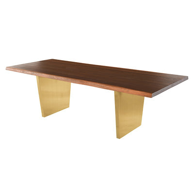 78" Bold Seared Oak & Brushed Gold Executive Desk or Meeting Table