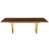78" Bold Seared Oak & Brushed Gold Executive Desk or Meeting Table