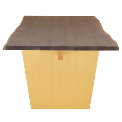 Magnificent Seared Oak & Brushed Gold Conference Table (Multiple Sizes)