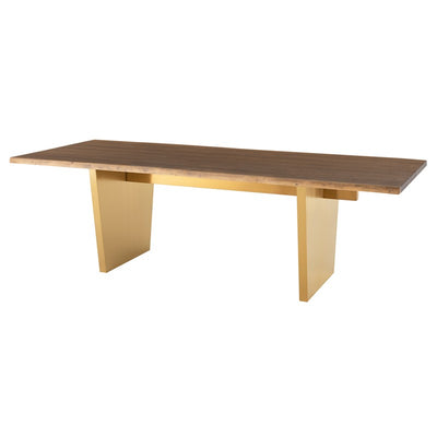 Magnificent Seared Oak & Brushed Gold Conference Table (Multiple Sizes)