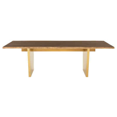 Magnificent Seared Oak & Brushed Gold Conference Table (Multiple Sizes)