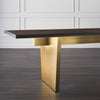 Magnificent Seared Oak & Brushed Gold Conference Table (Multiple Sizes)