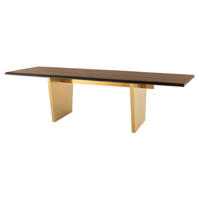 Magnificent Seared Oak & Brushed Gold Conference Table (Multiple Sizes)