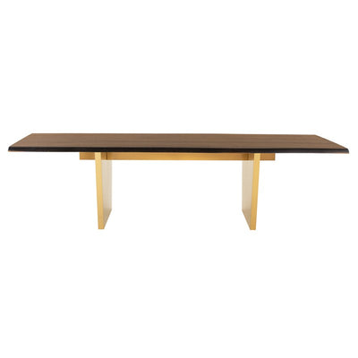 Magnificent Seared Oak & Brushed Gold Conference Table (Multiple Sizes)