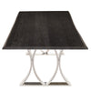 78" Sleek Oxidized Gray Oak & Stainless Steel Executive Desk
