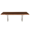 78" Elegant Seared Oak & Stainless Steel Executive Desk or Meeting Table