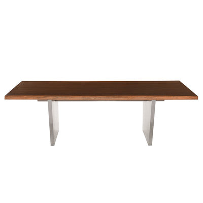78" Elegant Seared Oak & Stainless Steel Executive Desk or Meeting Table