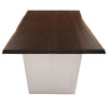 78" Elegant Seared Oak & Stainless Steel Executive Desk or Meeting Table