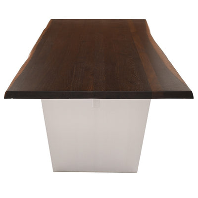 78" Elegant Seared Oak & Stainless Steel Executive Desk or Meeting Table