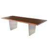 78" Elegant Seared Oak & Stainless Steel Executive Desk or Meeting Table