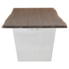 Seared Oak & Brushed Stainless Steel Conference Table (Multiple Sizes)