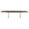 Seared Oak & Brushed Stainless Steel Conference Table (Multiple Sizes)