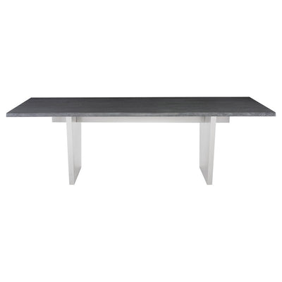 Bold Oxidized Gray Oak & Stainless Steel Conference Table (Multiple Sizes)