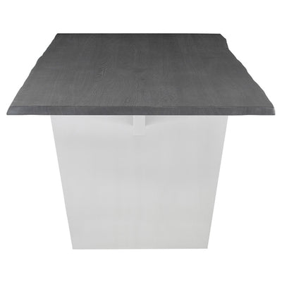 Bold Oxidized Gray Oak & Stainless Steel Conference Table (Multiple Sizes)