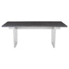 78" Oxidized Gray Oak & Stainless Steel Executive Desk or Meeting Table