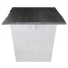 78" Oxidized Gray Oak & Stainless Steel Executive Desk or Meeting Table